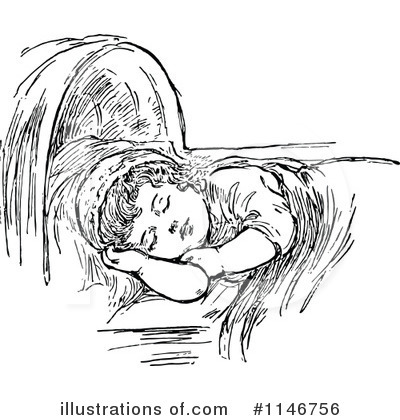 Royalty-Free (RF) Sleeping Clipart Illustration by Prawny Vintage - Stock Sample #1146756