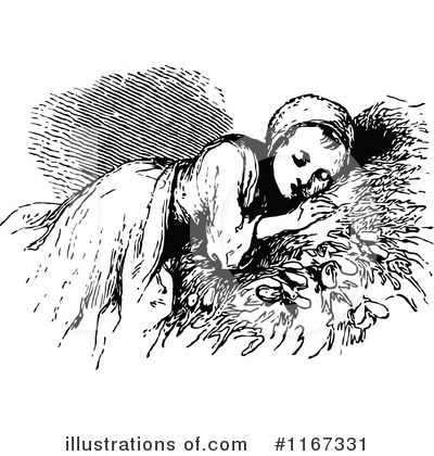 Royalty-Free (RF) Sleeping Clipart Illustration by Prawny Vintage - Stock Sample #1167331