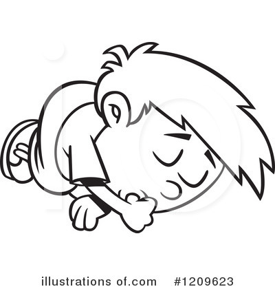 Royalty-Free (RF) Sleeping Clipart Illustration by toonaday - Stock Sample #1209623