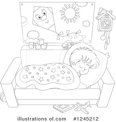 Royalty-Free (RF) Sleeping Clipart Illustration by Alex Bannykh - Stock Sample #1245212