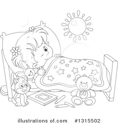 Royalty-Free (RF) Sleeping Clipart Illustration by Alex Bannykh - Stock Sample #1315502