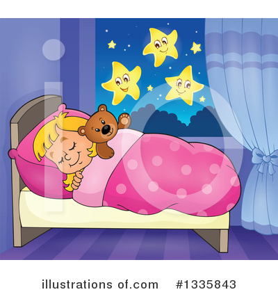 Royalty-Free (RF) Sleeping Clipart Illustration by visekart - Stock Sample #1335843