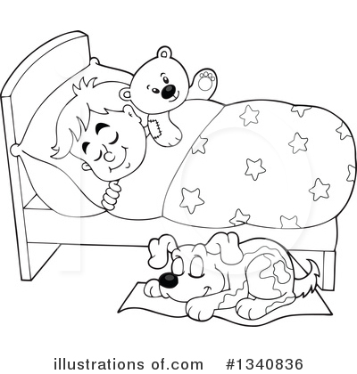 Royalty-Free (RF) Sleeping Clipart Illustration by visekart - Stock Sample #1340836