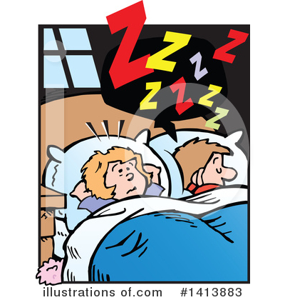 Royalty-Free (RF) Sleeping Clipart Illustration by Johnny Sajem - Stock Sample #1413883