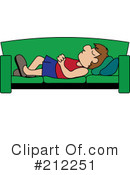 Sleeping On A Couch Clipart #212251 by Pams Clipart