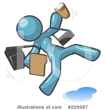 Royalty-Free (RF) Slipping Clipart Illustration by Leo Blanchette - Stock Sample #220087