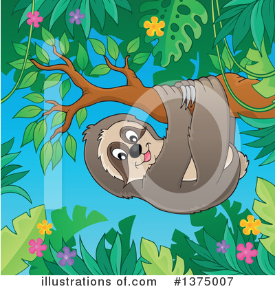 Sloth Clipart #1375007 by visekart