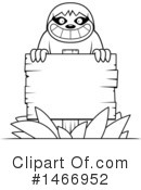 Sloth Clipart #1466952 by Cory Thoman
