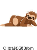 Sloth Clipart #1806534 by Vector Tradition SM