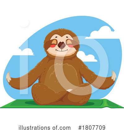 Meditating Clipart #1807709 by Vector Tradition SM