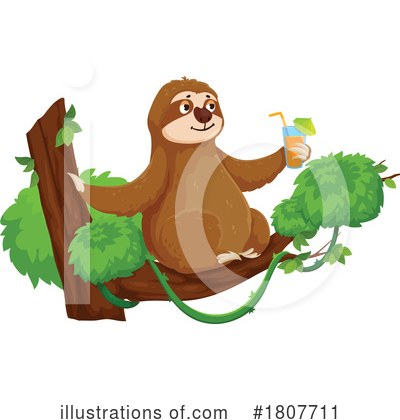 Royalty-Free (RF) Sloth Clipart Illustration by Vector Tradition SM - Stock Sample #1807711