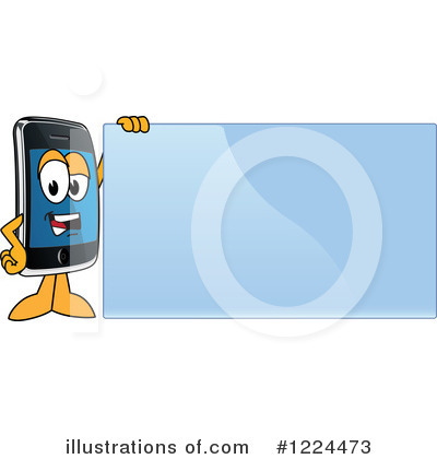 Royalty-Free (RF) Smart Phone Clipart Illustration by Mascot Junction - Stock Sample #1224473