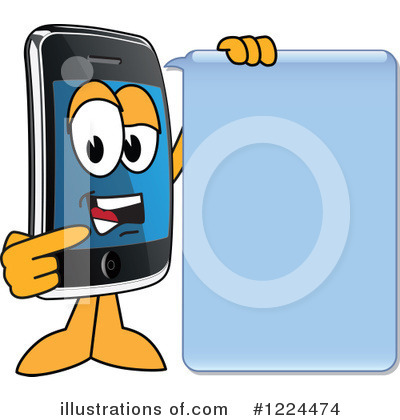 Royalty-Free (RF) Smart Phone Clipart Illustration by Mascot Junction - Stock Sample #1224474