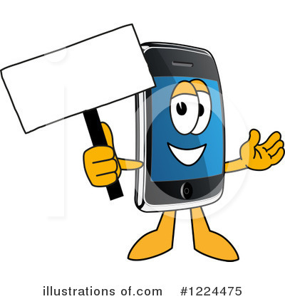 Royalty-Free (RF) Smart Phone Clipart Illustration by Mascot Junction - Stock Sample #1224475