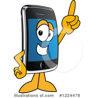 Royalty-Free (RF) Smart Phone Clipart Illustration by Mascot Junction - Stock Sample #1224478