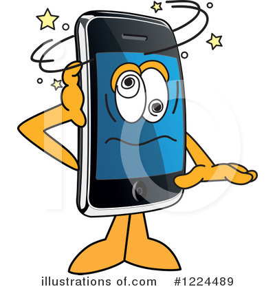 Royalty-Free (RF) Smart Phone Clipart Illustration by Mascot Junction - Stock Sample #1224489