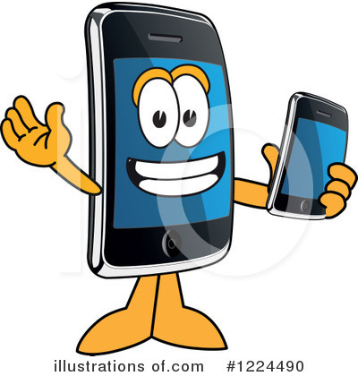 Cell Phone Character Clipart #1224490 by Toons4Biz