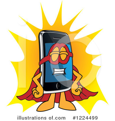 Royalty-Free (RF) Smart Phone Clipart Illustration by Mascot Junction - Stock Sample #1224499