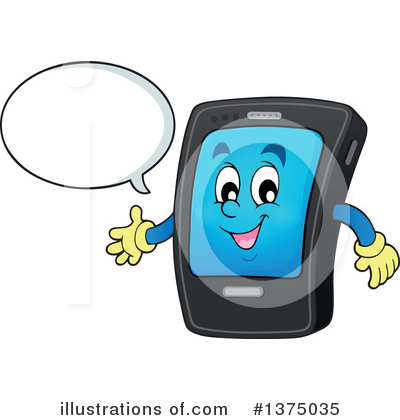 Royalty-Free (RF) Smart Phone Clipart Illustration by visekart - Stock Sample #1375035