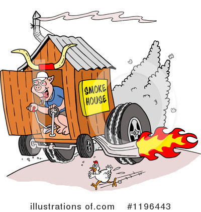 Royalty-Free (RF) Smoke House Clipart Illustration by LaffToon - Stock Sample #1196443