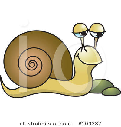 Royalty-Free (RF) Snail Clipart Illustration by Lal Perera - Stock Sample #100337
