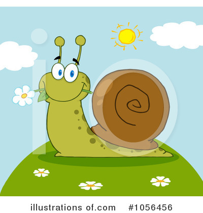 Royalty-Free (RF) Snail Clipart Illustration by Hit Toon - Stock Sample #1056456