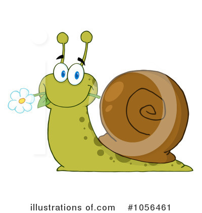 Royalty-Free (RF) Snail Clipart Illustration by Hit Toon - Stock Sample #1056461