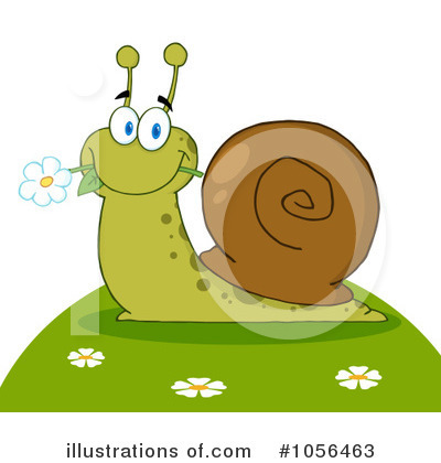 Royalty-Free (RF) Snail Clipart Illustration by Hit Toon - Stock Sample #1056463