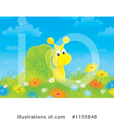 Royalty-Free (RF) Snail Clipart Illustration by Alex Bannykh - Stock Sample #1155848