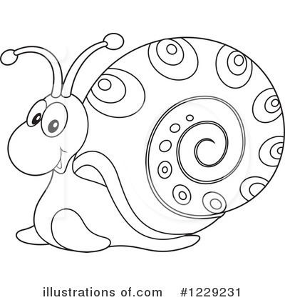 Royalty-Free (RF) Snail Clipart Illustration by Alex Bannykh - Stock Sample #1229231