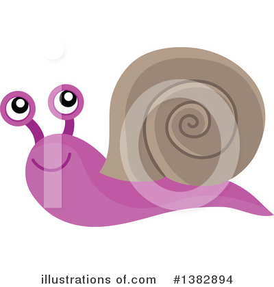 Royalty-Free (RF) Snail Clipart Illustration by visekart - Stock Sample #1382894