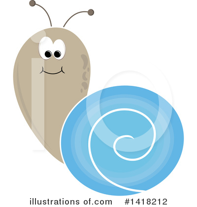 Royalty-Free (RF) Snail Clipart Illustration by Pams Clipart - Stock Sample #1418212