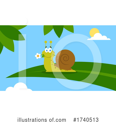 Royalty-Free (RF) Snail Clipart Illustration by Hit Toon - Stock Sample #1740513