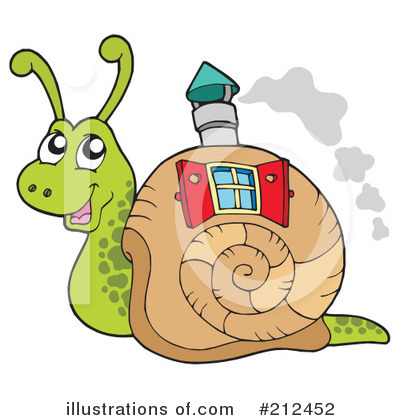 Royalty-Free (RF) Snail Clipart Illustration by visekart - Stock Sample #212452