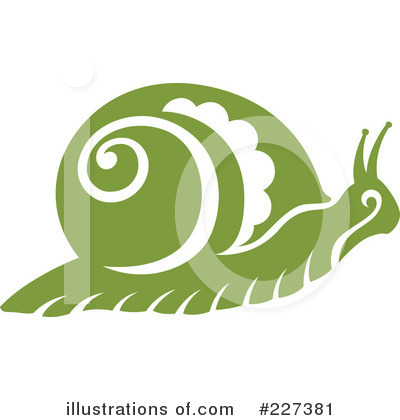 Royalty-Free (RF) Snail Clipart Illustration by Cherie Reve - Stock Sample #227381