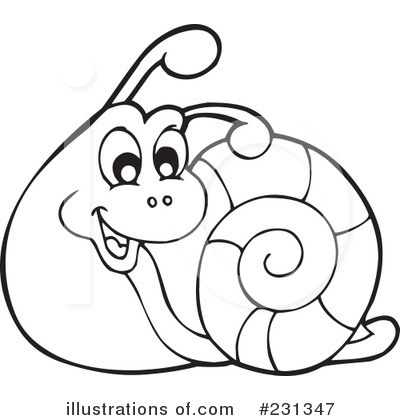 Royalty-Free (RF) Snail Clipart Illustration by visekart - Stock Sample #231347
