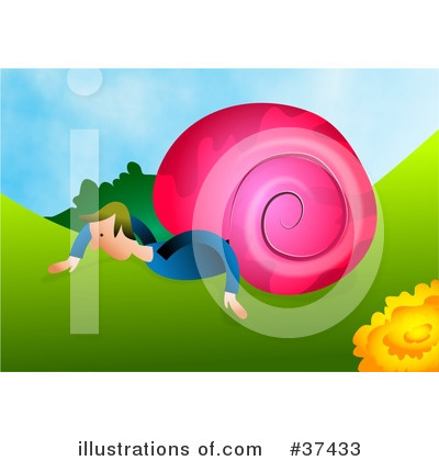 Royalty-Free (RF) Snail Clipart Illustration by Prawny - Stock Sample #37433