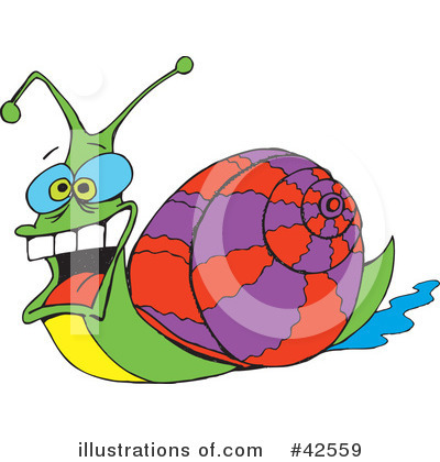 Royalty-Free (RF) Snail Clipart Illustration by Dennis Holmes Designs - Stock Sample #42559