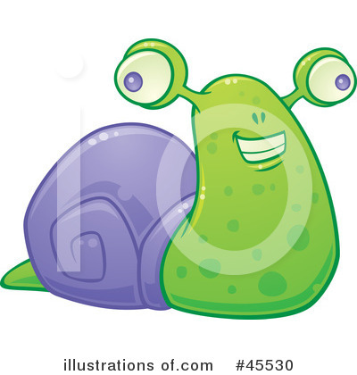 Royalty-Free (RF) Snail Clipart Illustration by John Schwegel - Stock Sample #45530