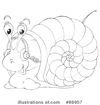 Royalty-Free (RF) Snail Clipart Illustration by Alex Bannykh - Stock Sample #86957