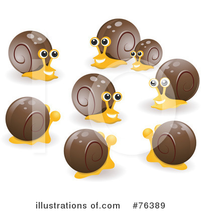 Royalty-Free (RF) Snails Clipart Illustration by BNP Design Studio - Stock Sample #76389