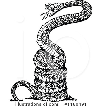 Royalty-Free (RF) Snake Clipart Illustration by Prawny Vintage - Stock Sample #1180491