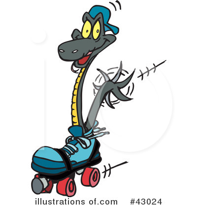 Roller Skate Clipart #43024 by Dennis Holmes Designs