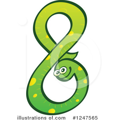 Snake Number Clipart #1247565 by Zooco
