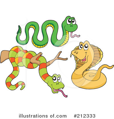 Royalty-Free (RF) Snakes Clipart Illustration by visekart - Stock Sample #212333