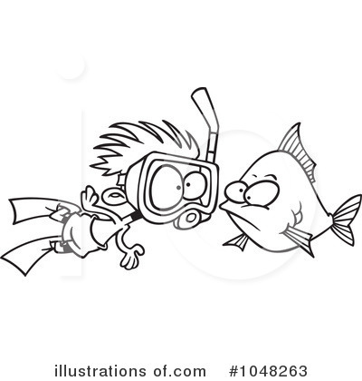 Royalty-Free (RF) Snorkel Clipart Illustration by toonaday - Stock Sample #1048263