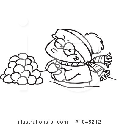 Snowball Fight Clipart #1048212 by toonaday