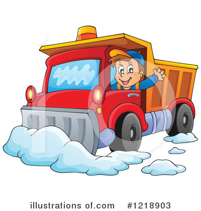 Royalty-Free (RF) Snow Plow Clipart Illustration by visekart - Stock Sample #1218903