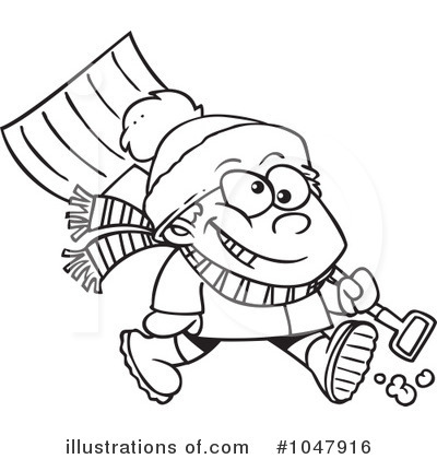 Royalty-Free (RF) Snow Shovel Clipart Illustration by toonaday - Stock Sample #1047916