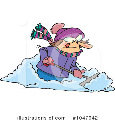 Royalty-Free (RF) Snow Shovel Clipart Illustration by toonaday - Stock Sample #1047942